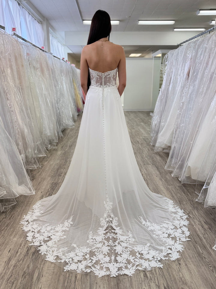 showing the train of the Penelope dress
