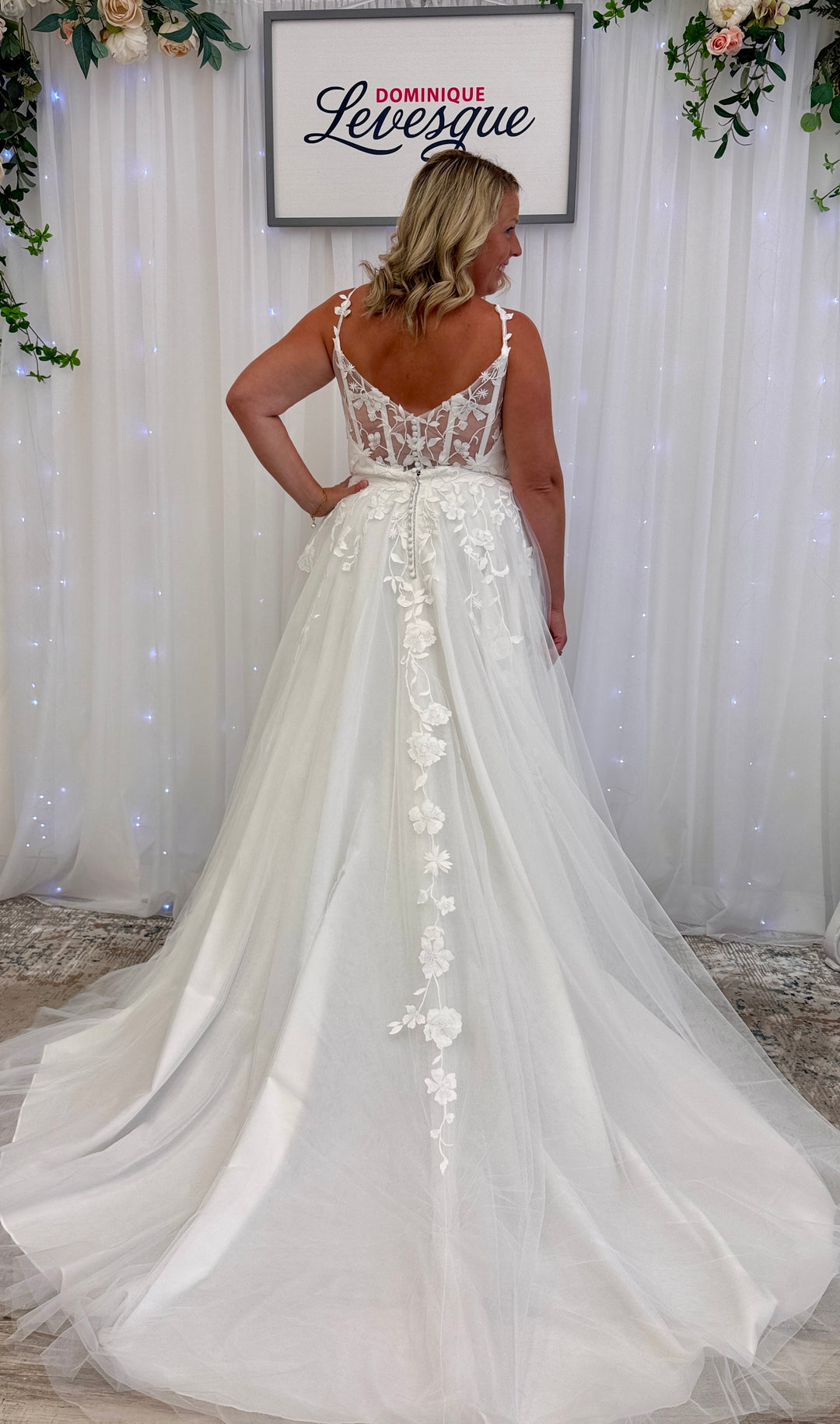 Back of Azura wedding dress