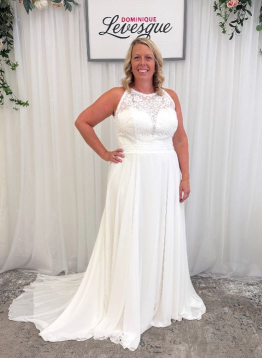 Celeste chiffon wedding dress